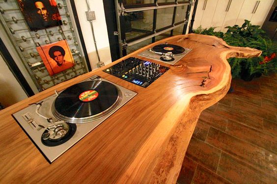 Wooden DJ table